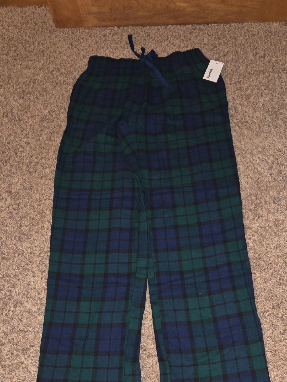 Plaid Flannel Pajama Pants - Green & Navy -